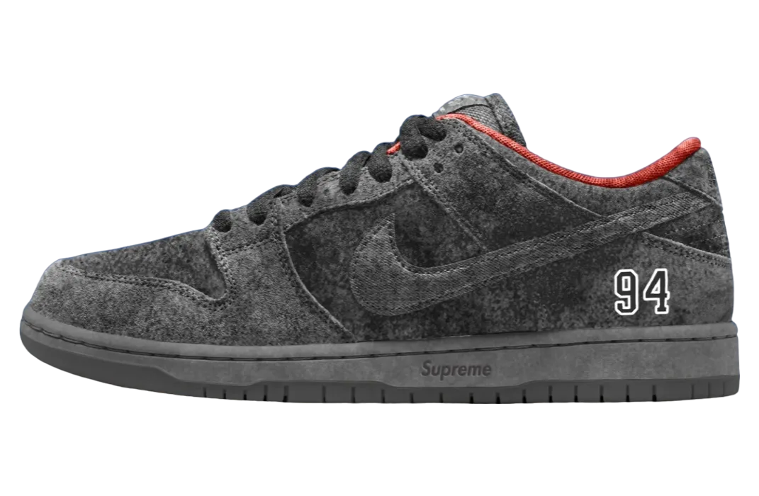 supreme x nike sb dunk low 94 black 2025