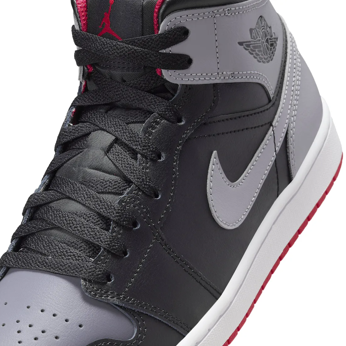 Air Jordan 1 Mid Black Cement Grey 5