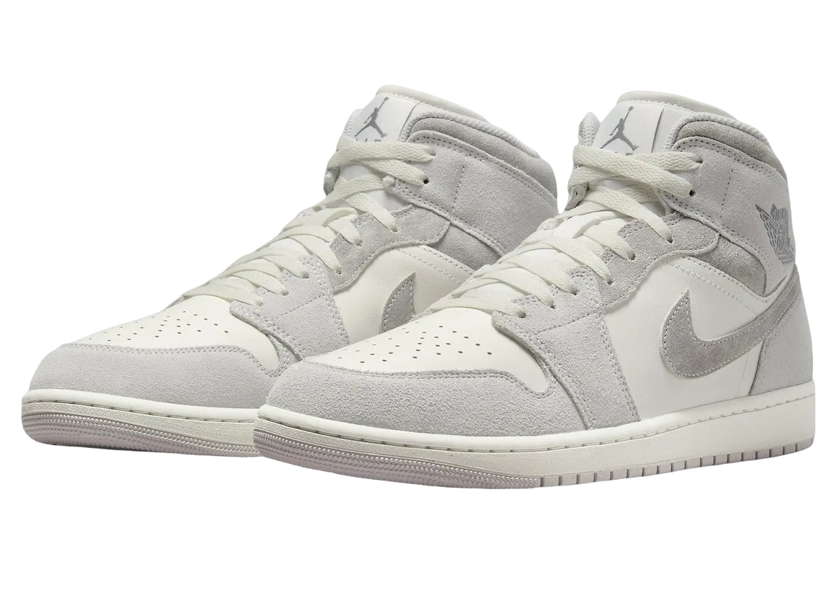 Air Jordan 1 Mid Grey Suede 0