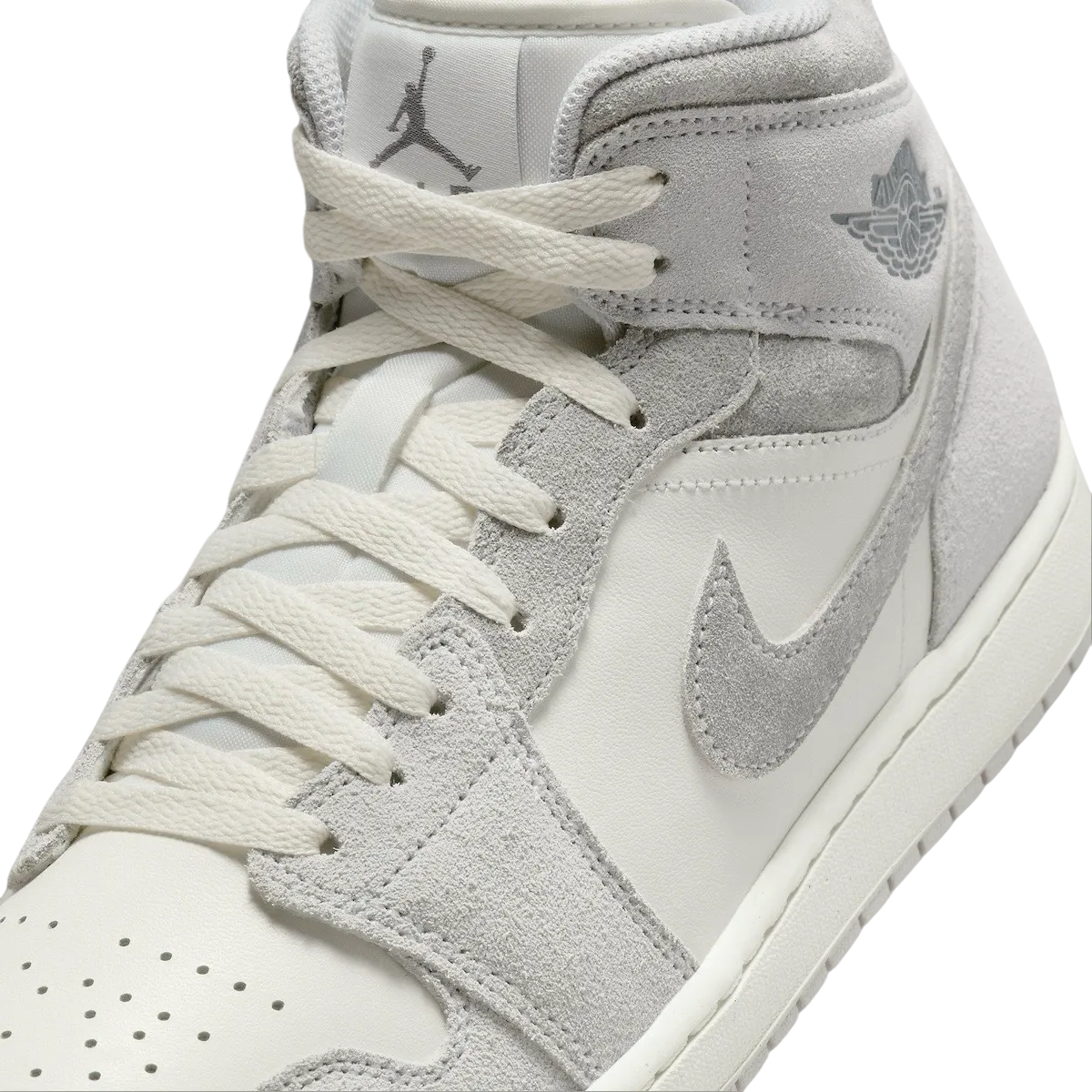 Air Jordan 1 Mid Grey Suede 5