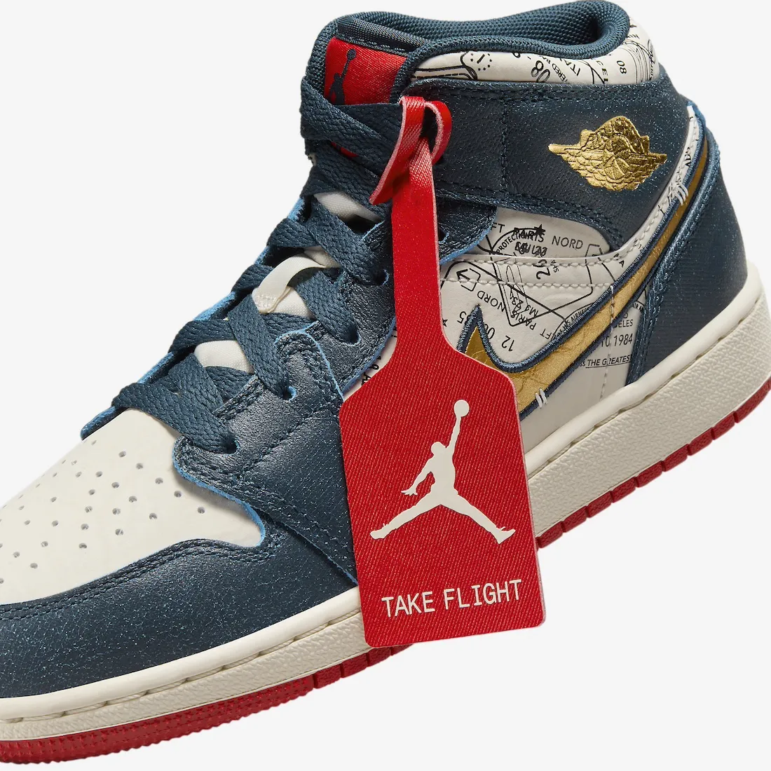 Air Jordan 1 Mid SE GS Take Flight 7