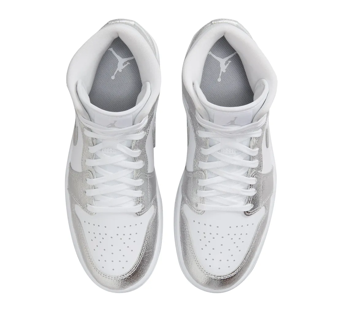 Air Jordan 1 Mid SE WMNS Metallic Silver 2