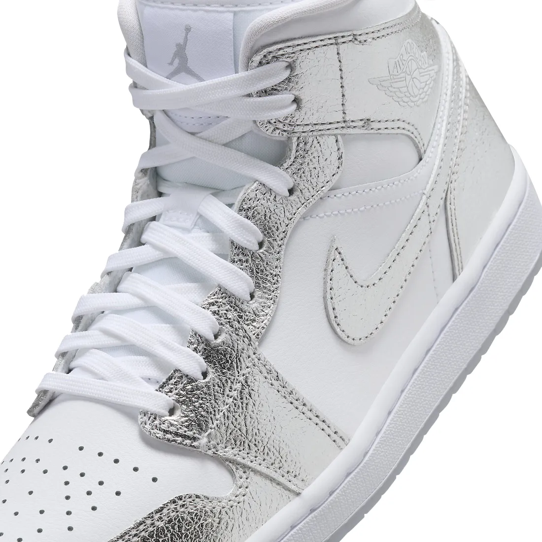 Air Jordan 1 Mid SE WMNS Metallic Silver 5