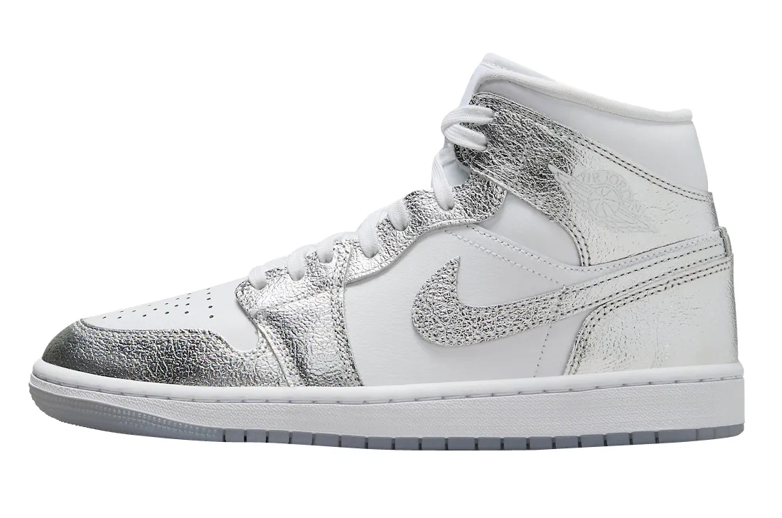 Air Jordan 1 Mid SE WMNS Metallic Silver silver