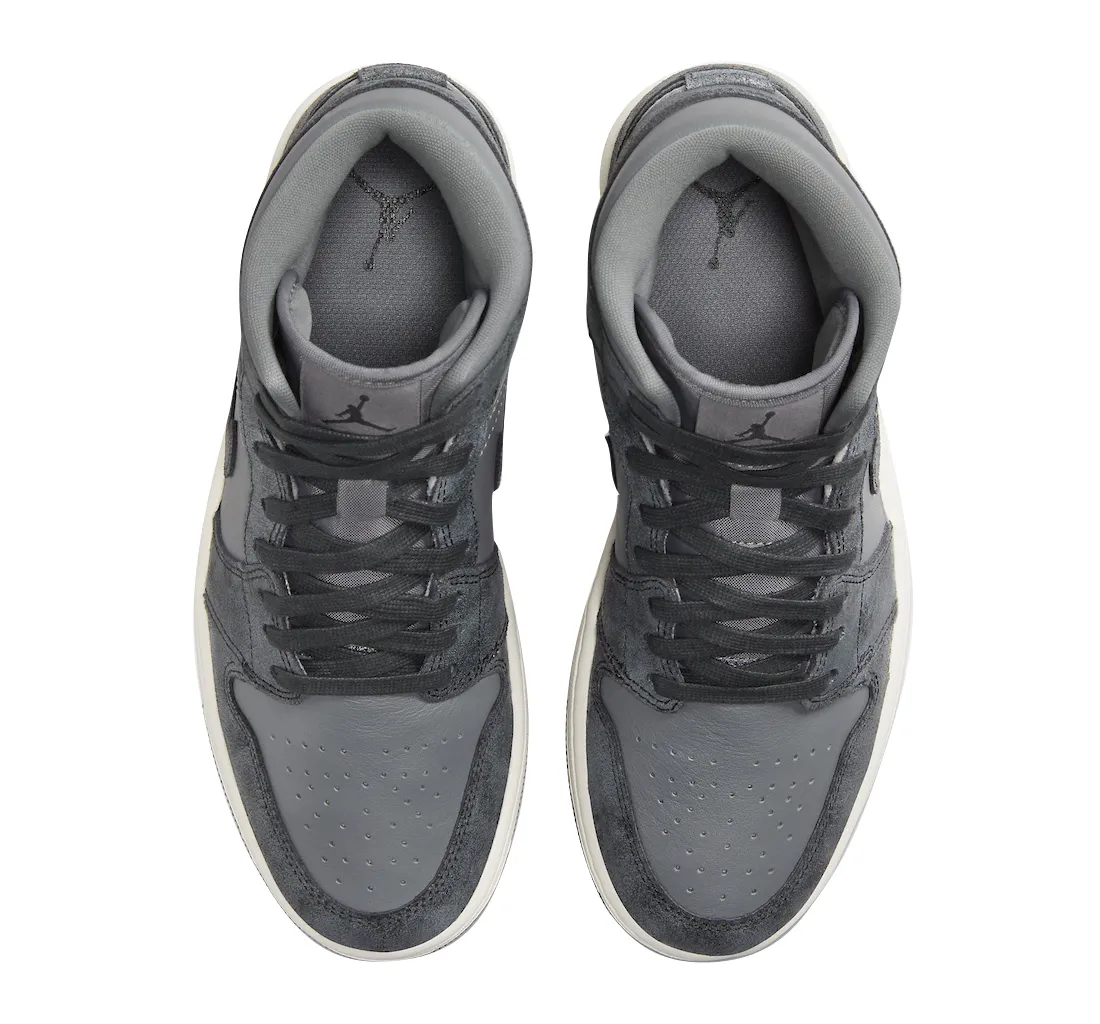 Air Jordan 1 Mid WMNS Smoke Grey 2