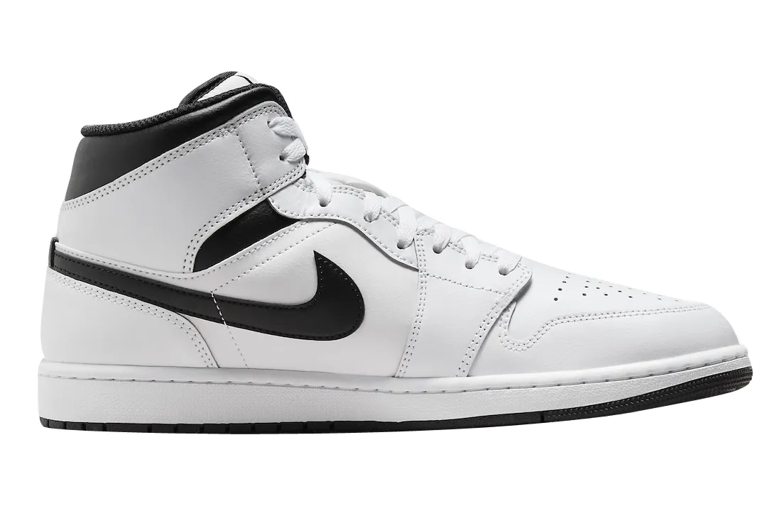 Air Jordan 1 Mid White Black 1