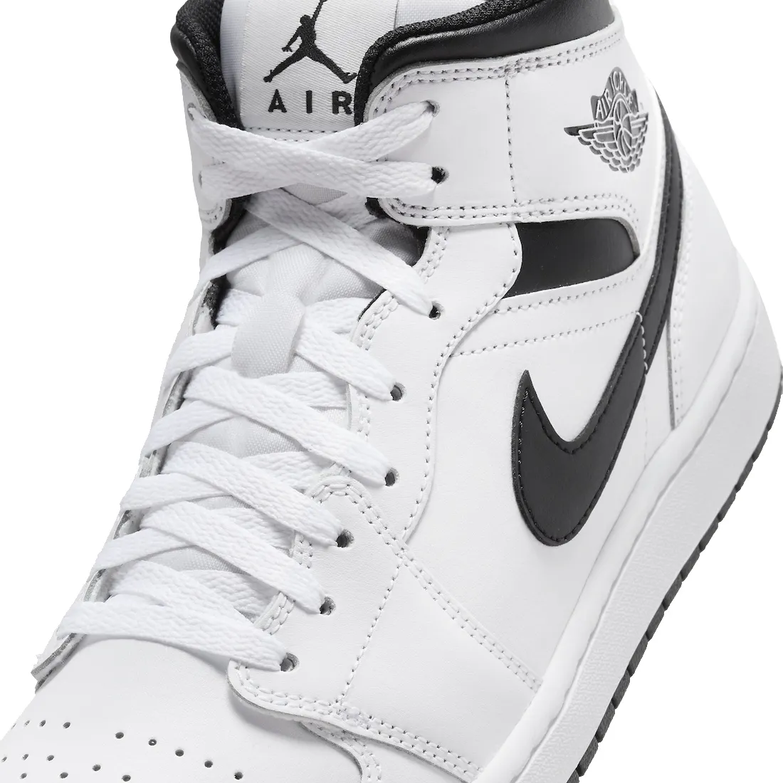 Air Jordan 1 Mid White Black 5