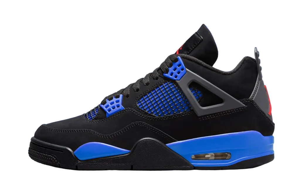 Air Jordan 4 Black   Fire Red   Deep Royal royal