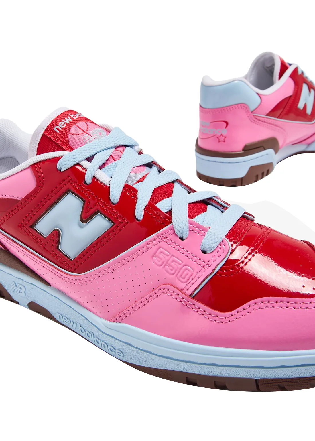 New Balance 550 Y2K Patent Leather Red Pink 2