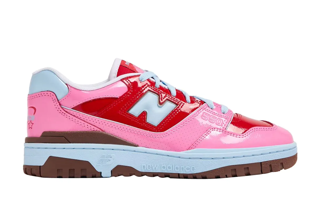 New Balance 550 Y2K Patent Leather Red Pink pink