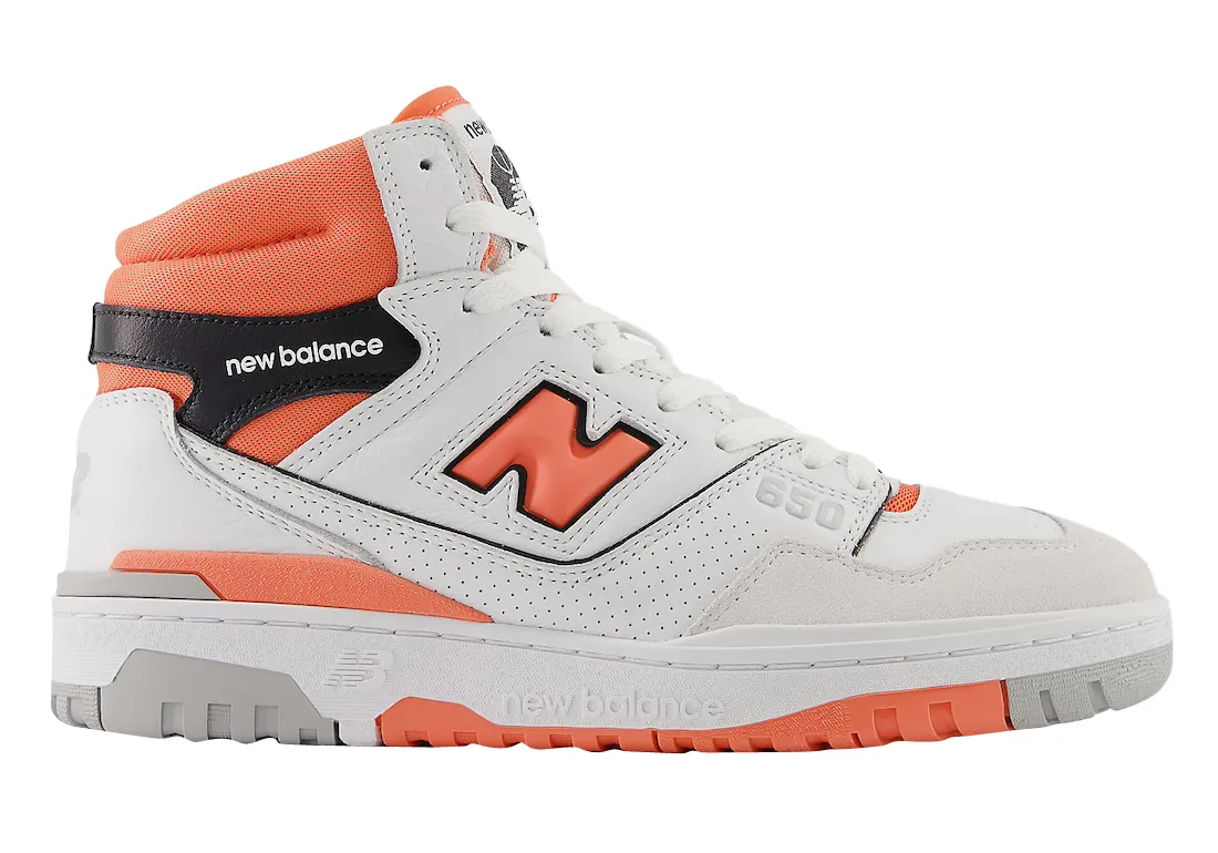 New Balance 650 White Orange orange