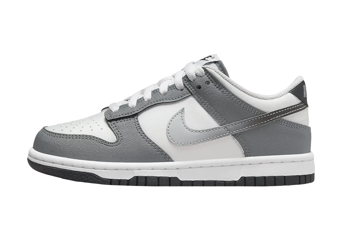 Nike Dunk Low GS Grey Gradient Swoosh swoosh