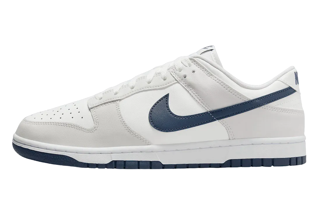 Nike Dunk Low White Midnight Navy navy