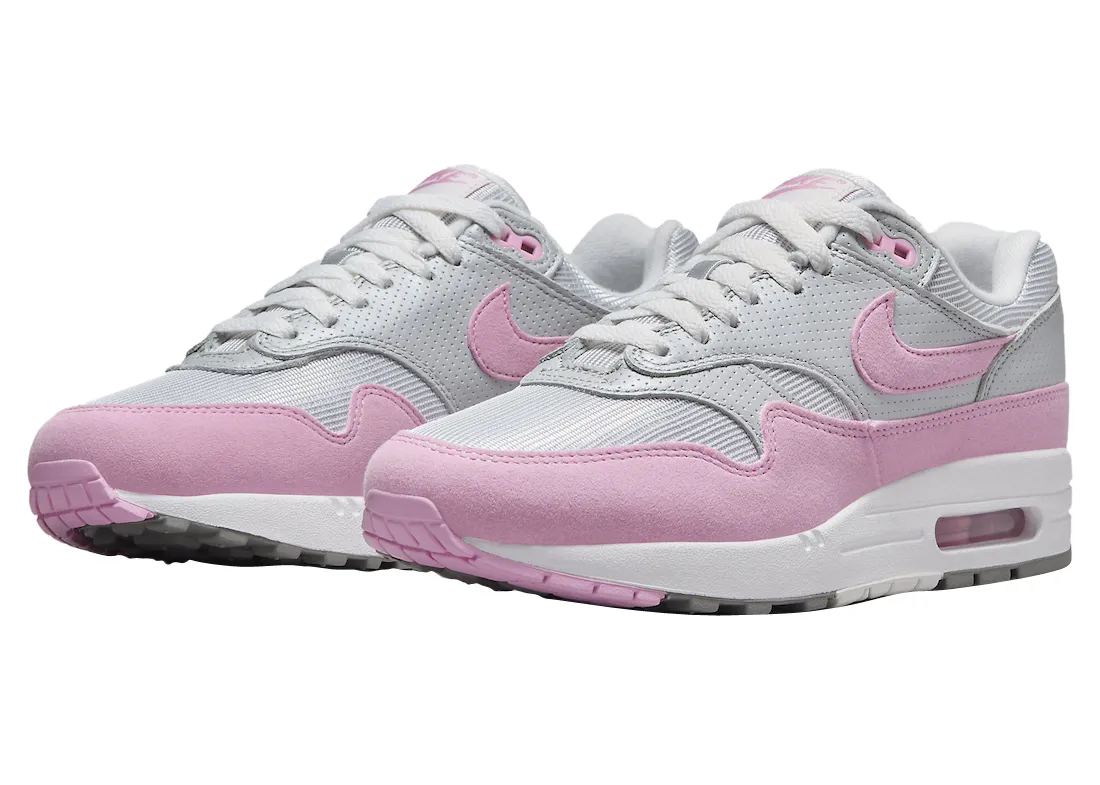 Nike WMNS Air Max 1 87 Metallic Platinum Pink Rise 0