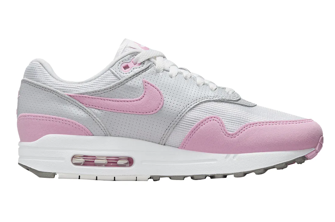 Nike WMNS Air Max 1 87 Metallic Platinum Pink Rise 1