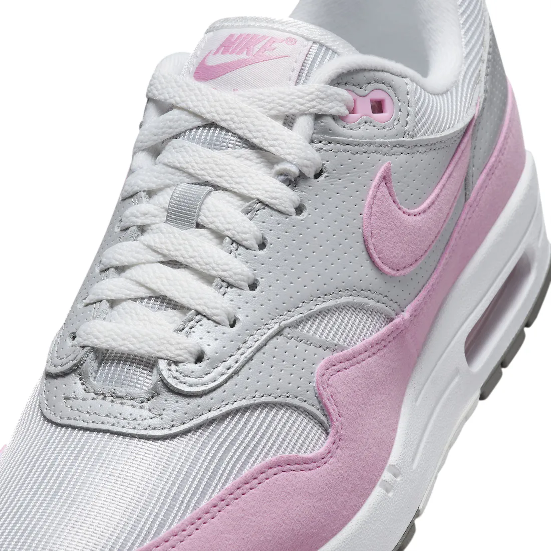 Nike WMNS Air Max 1 87 Metallic Platinum Pink Rise 5