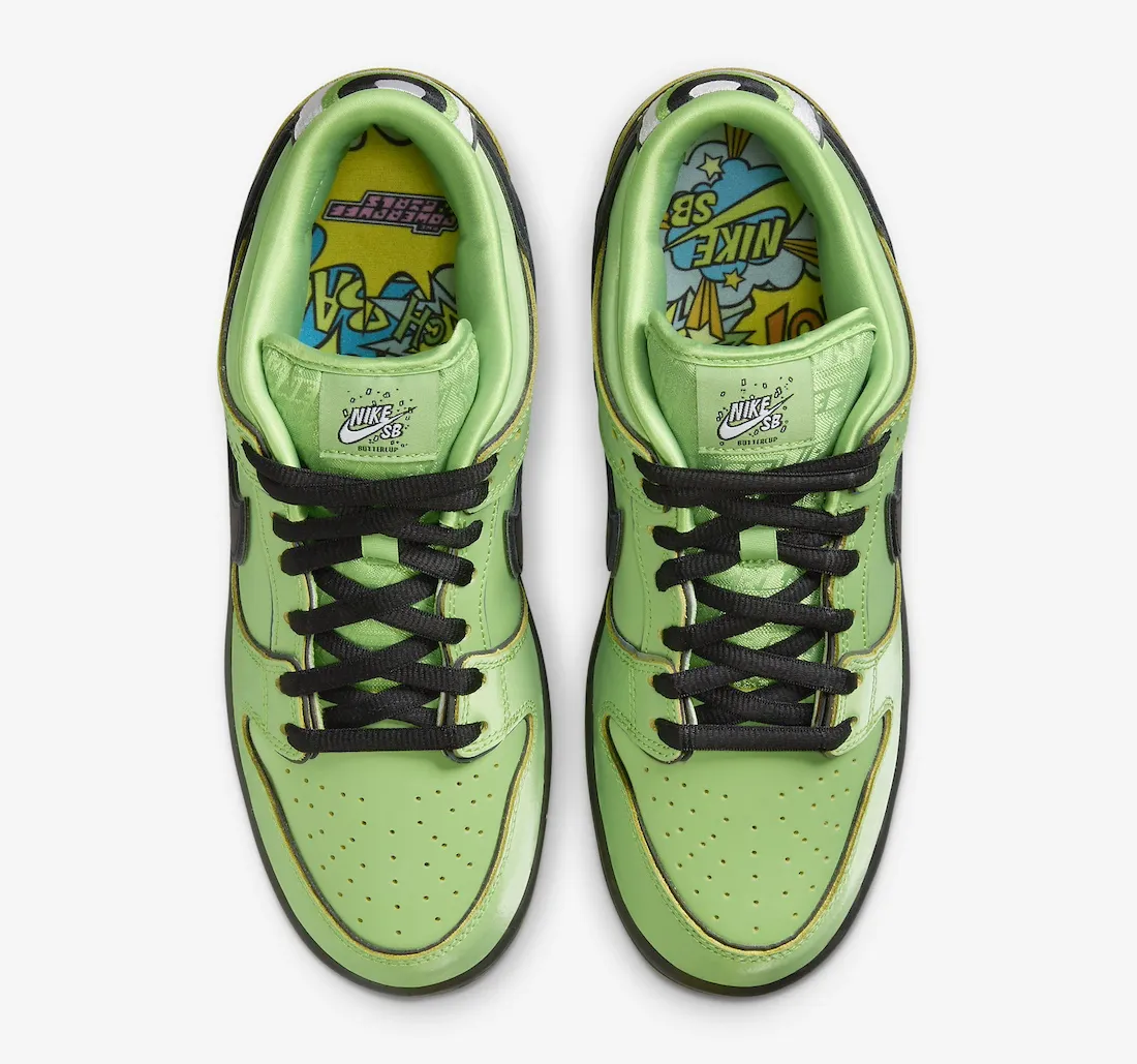 The Powerpuff Girls x Nike SB Dunk Low Buttercup 2