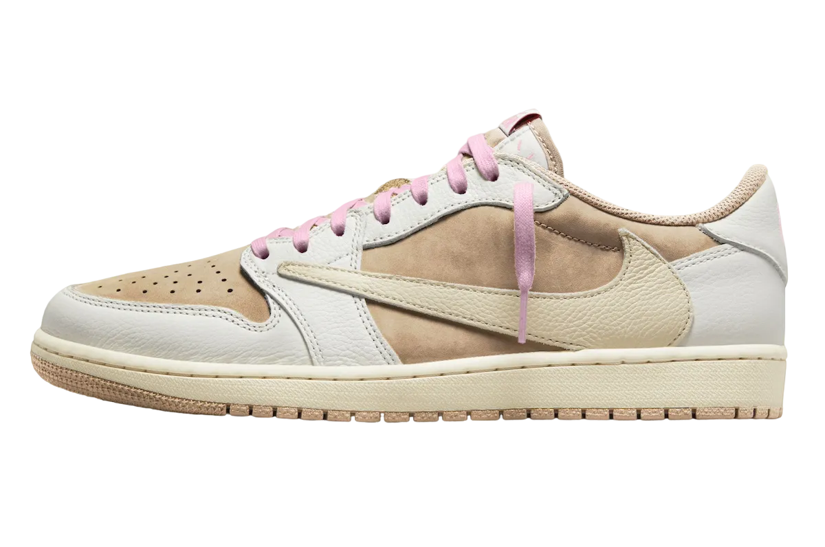 Travis Scott x Air Jordan 1 Low OG Sail/Shy Pink | Fecha, Precio y más!