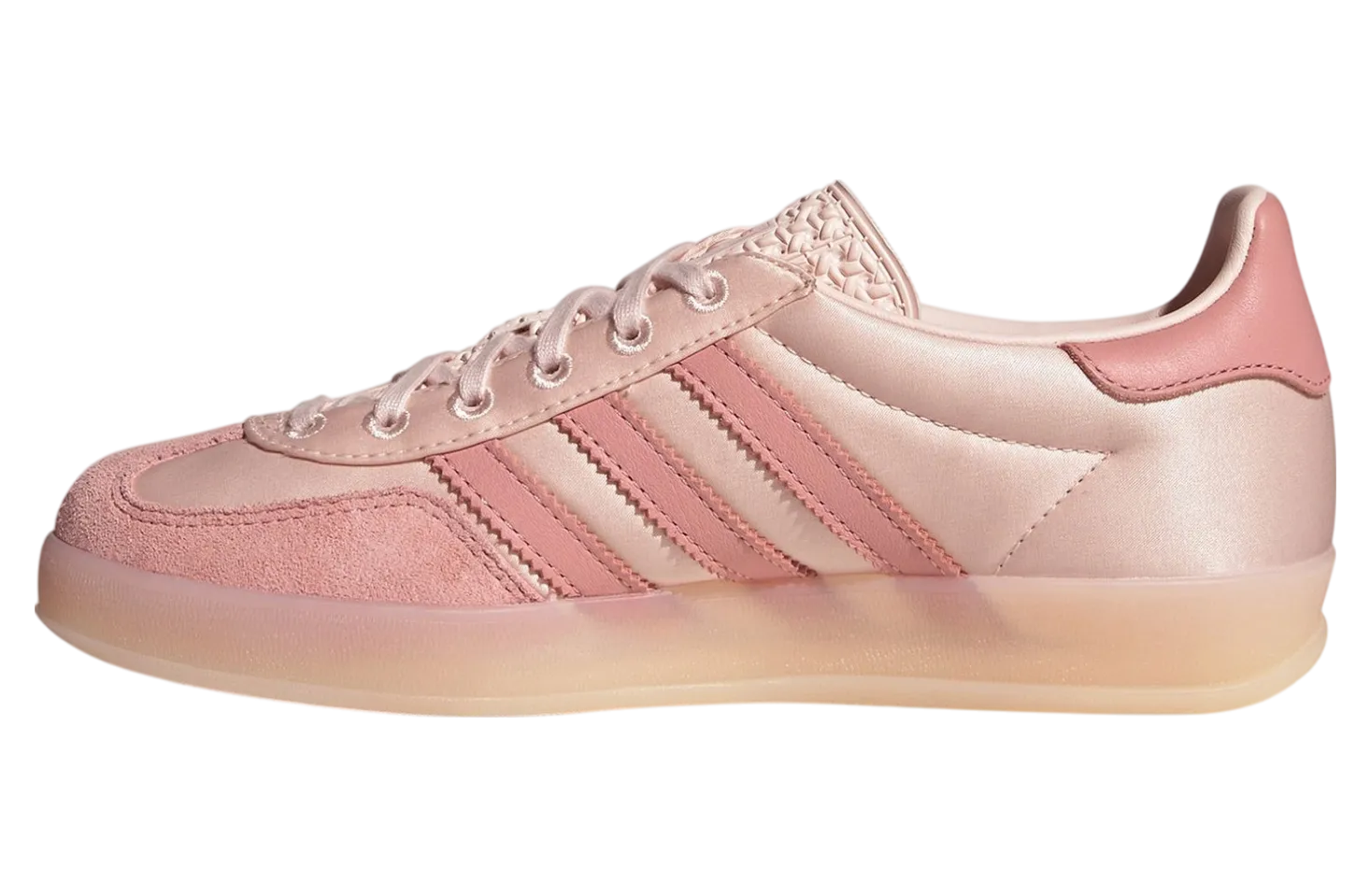 adidas gazelle indoor pink satin suede 1