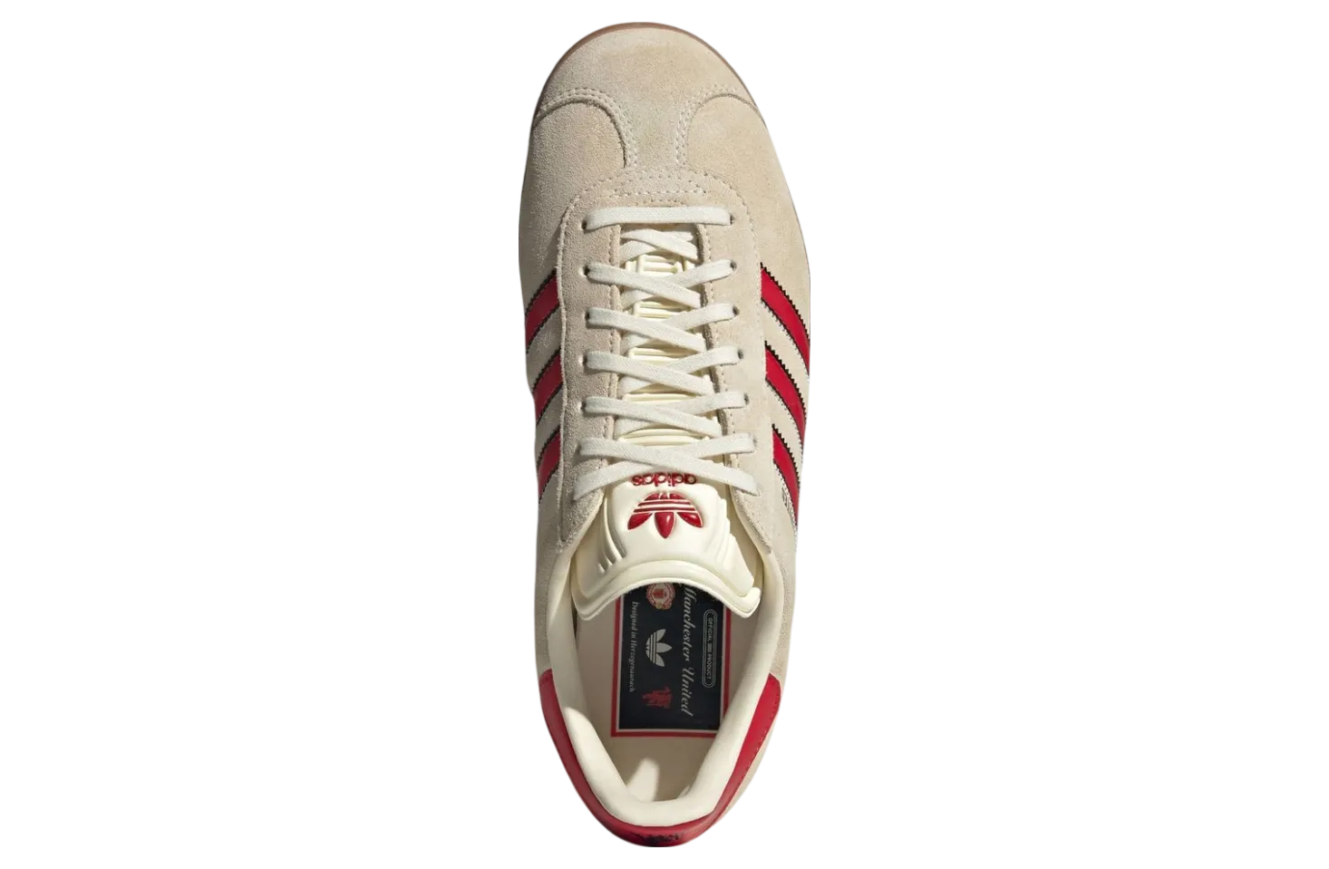 adidas gazelle terrace manchester united core white red 4