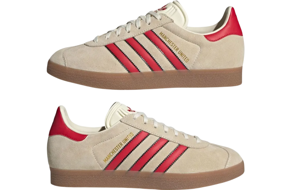 adidas gazelle terrace manchester united core white red 7