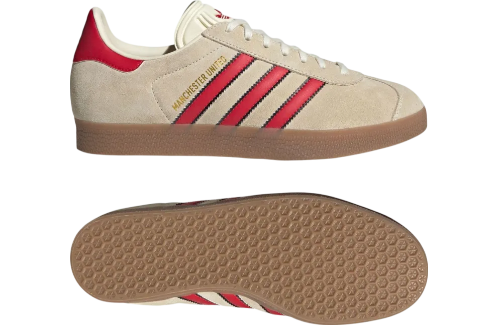 adidas gazelle terrace manchester united core white red 8