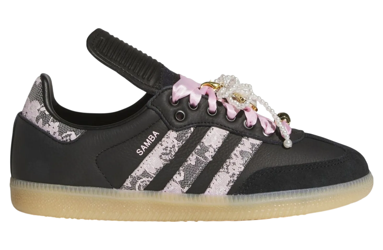 adidas samba lt lace pearls core black clear pink