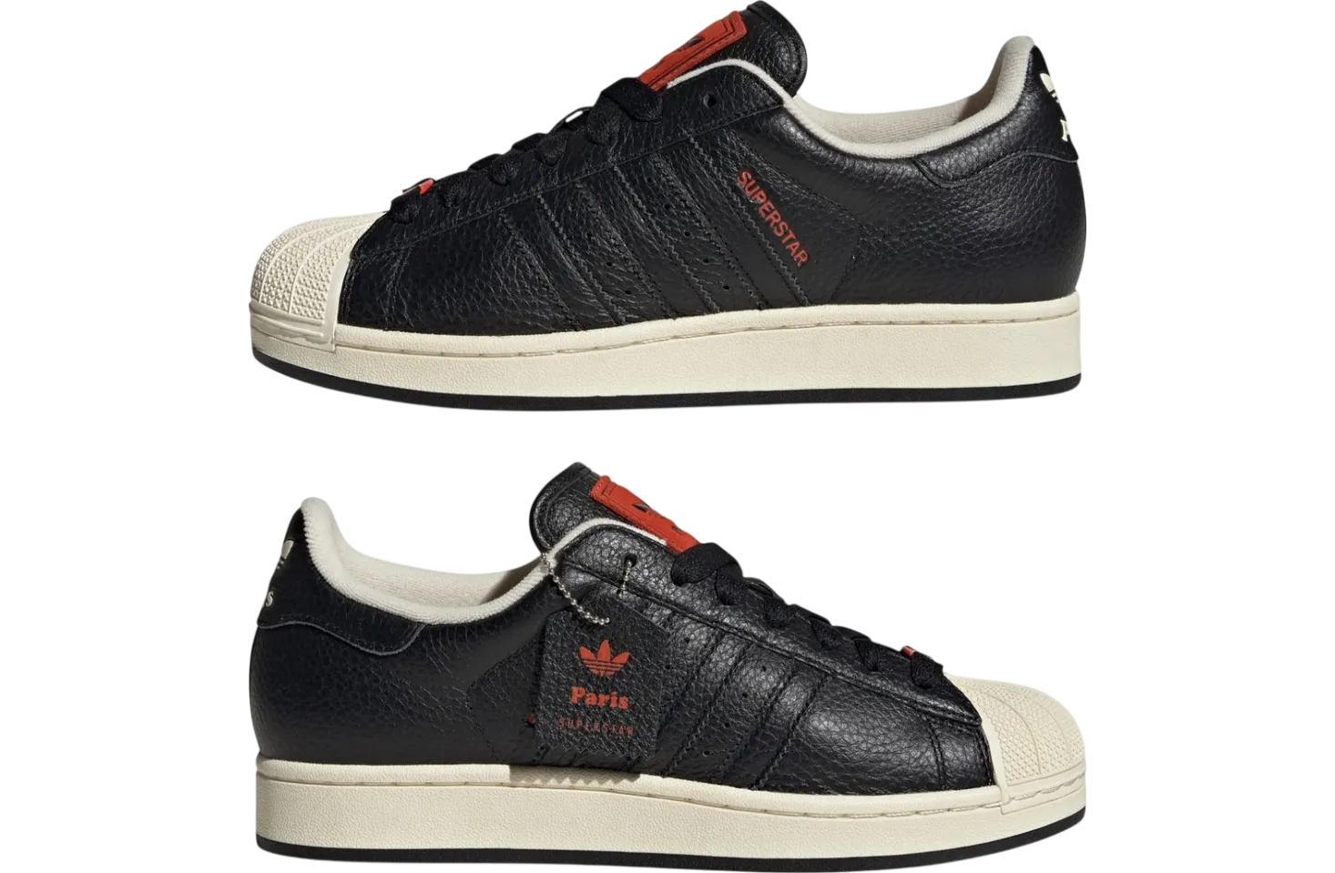 adidas superstar paris core black crew white 7