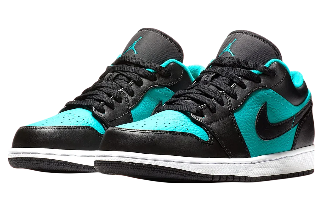 air jordan 1 low black aqua 0