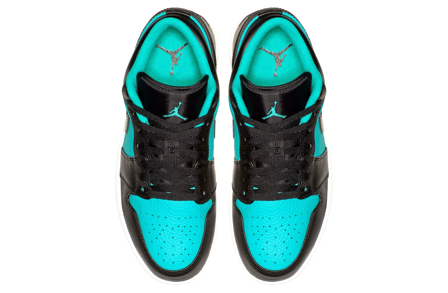 air jordan 1 low black aqua 2