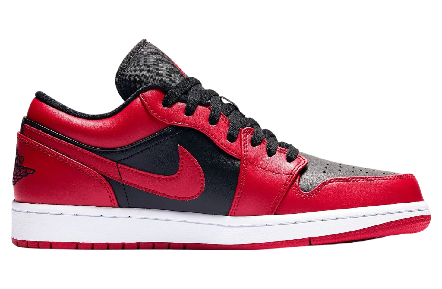 air jordan 1 low black varsity red 1