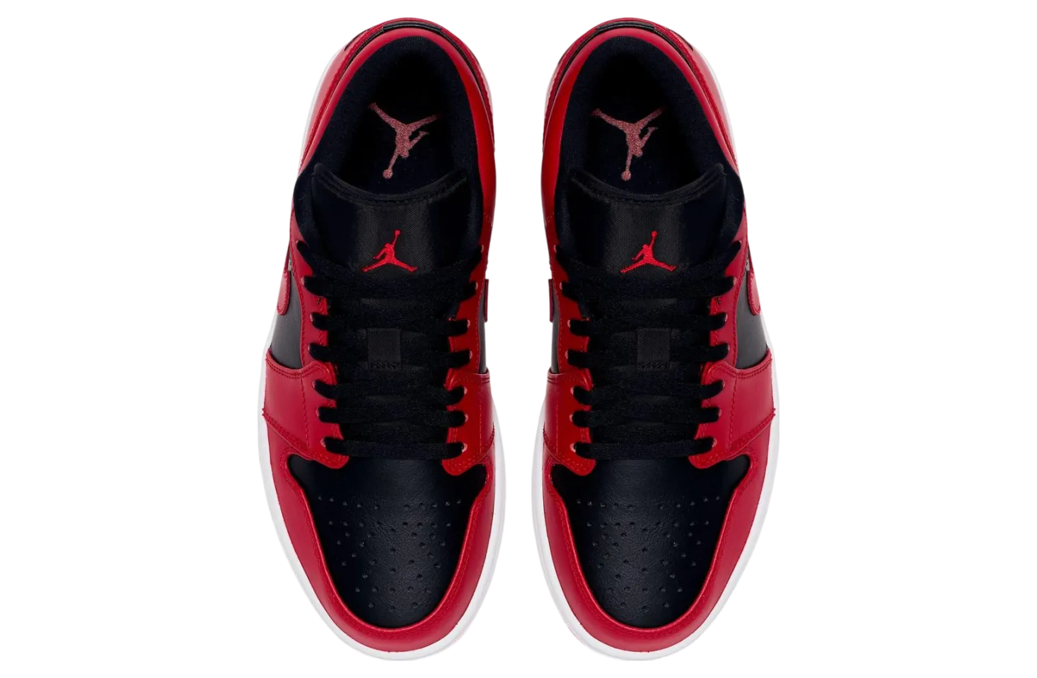 air jordan 1 low black varsity red 2