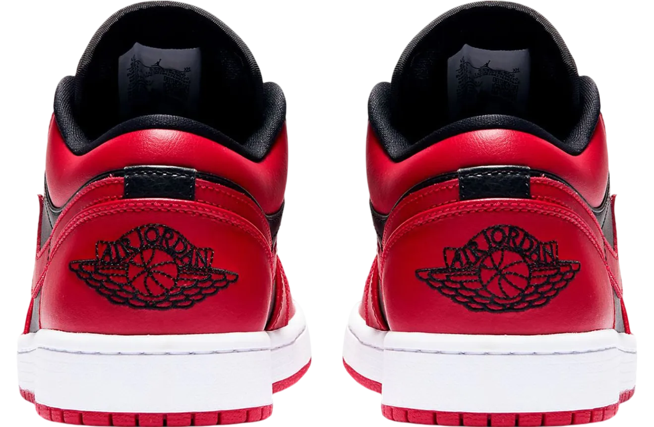 air jordan 1 low black varsity red 3