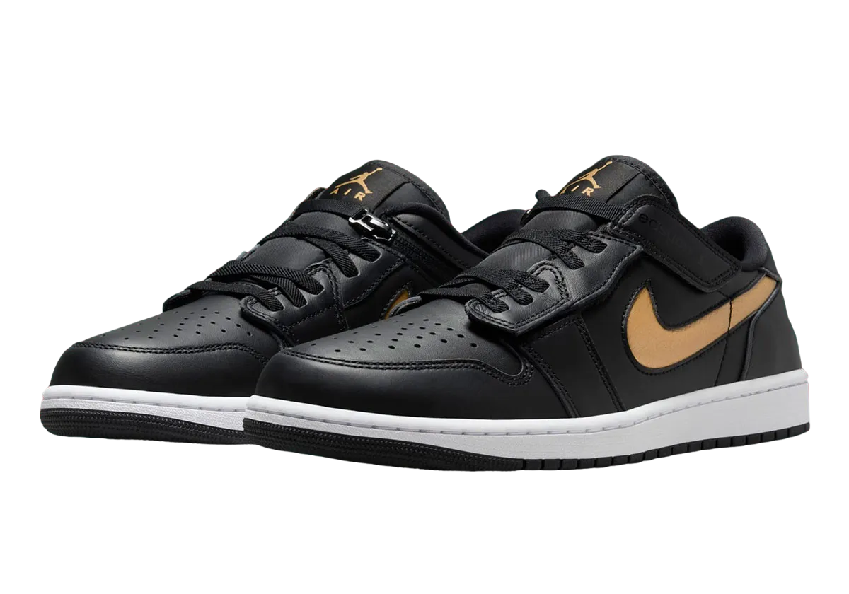 air jordan 1 low easyon black gold 0