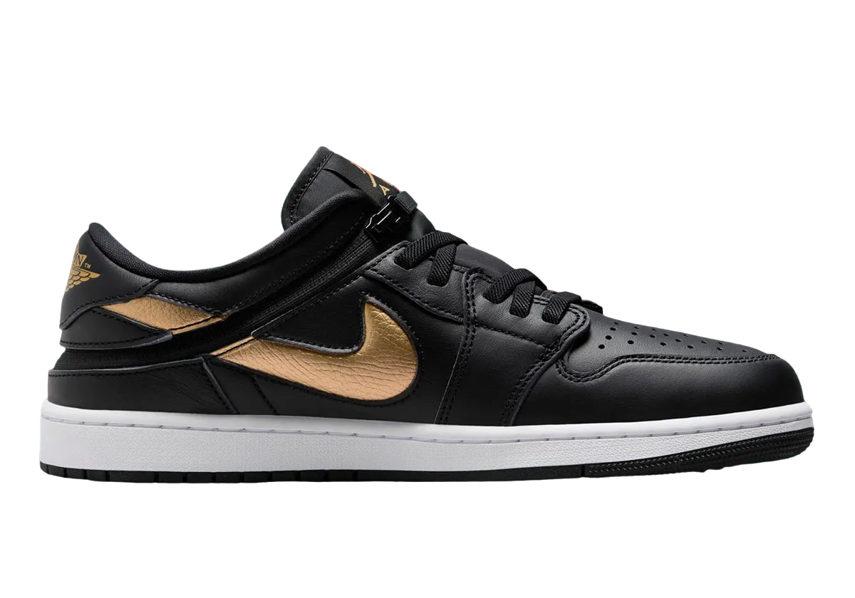 air jordan 1 low easyon black gold 1