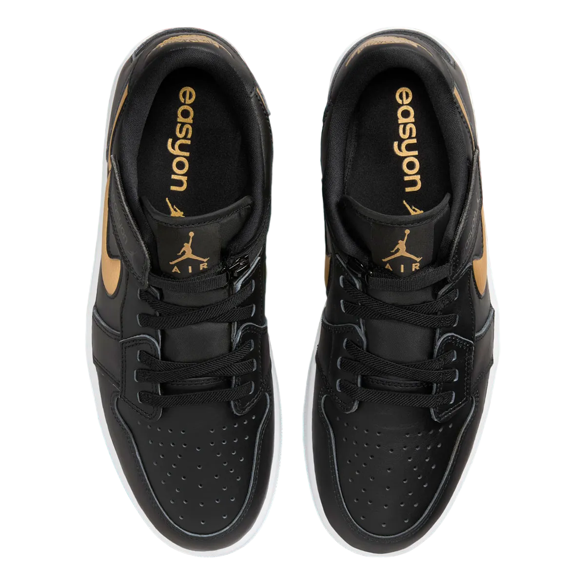 air jordan 1 low easyon black gold 2