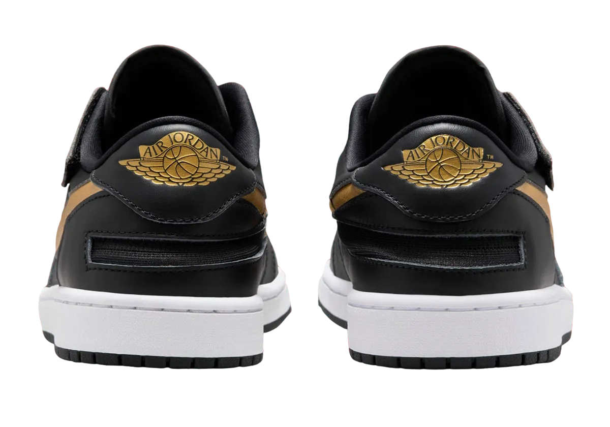 air jordan 1 low easyon black gold 3