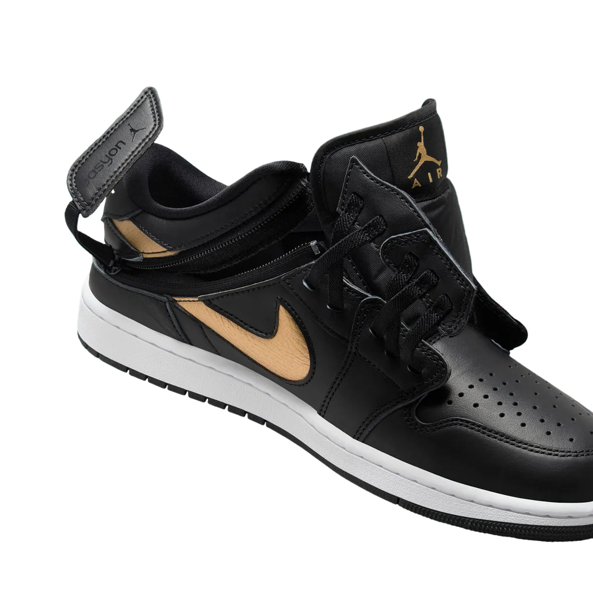 air jordan 1 low easyon black gold 5