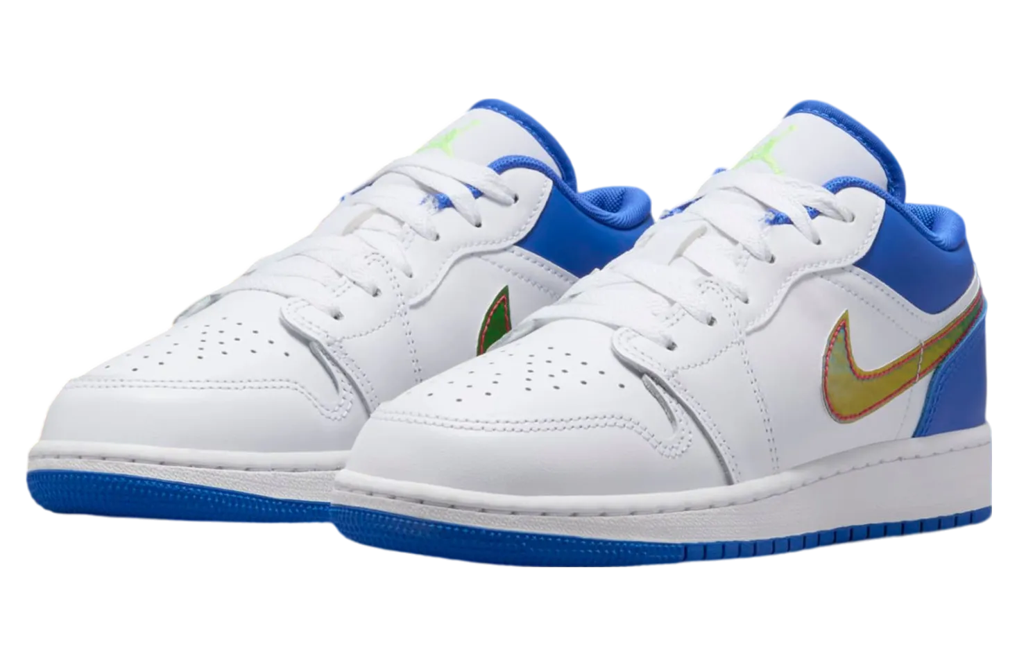 air jordan 1 low gs iridescent white hyper royal 0