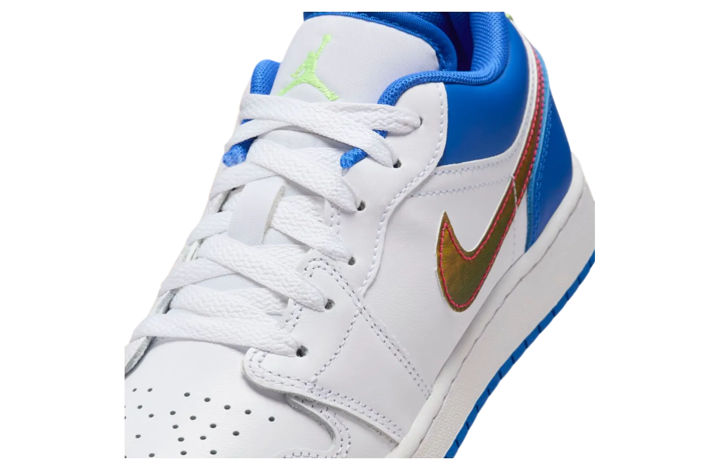 air jordan 1 low gs iridescent white hyper royal 5