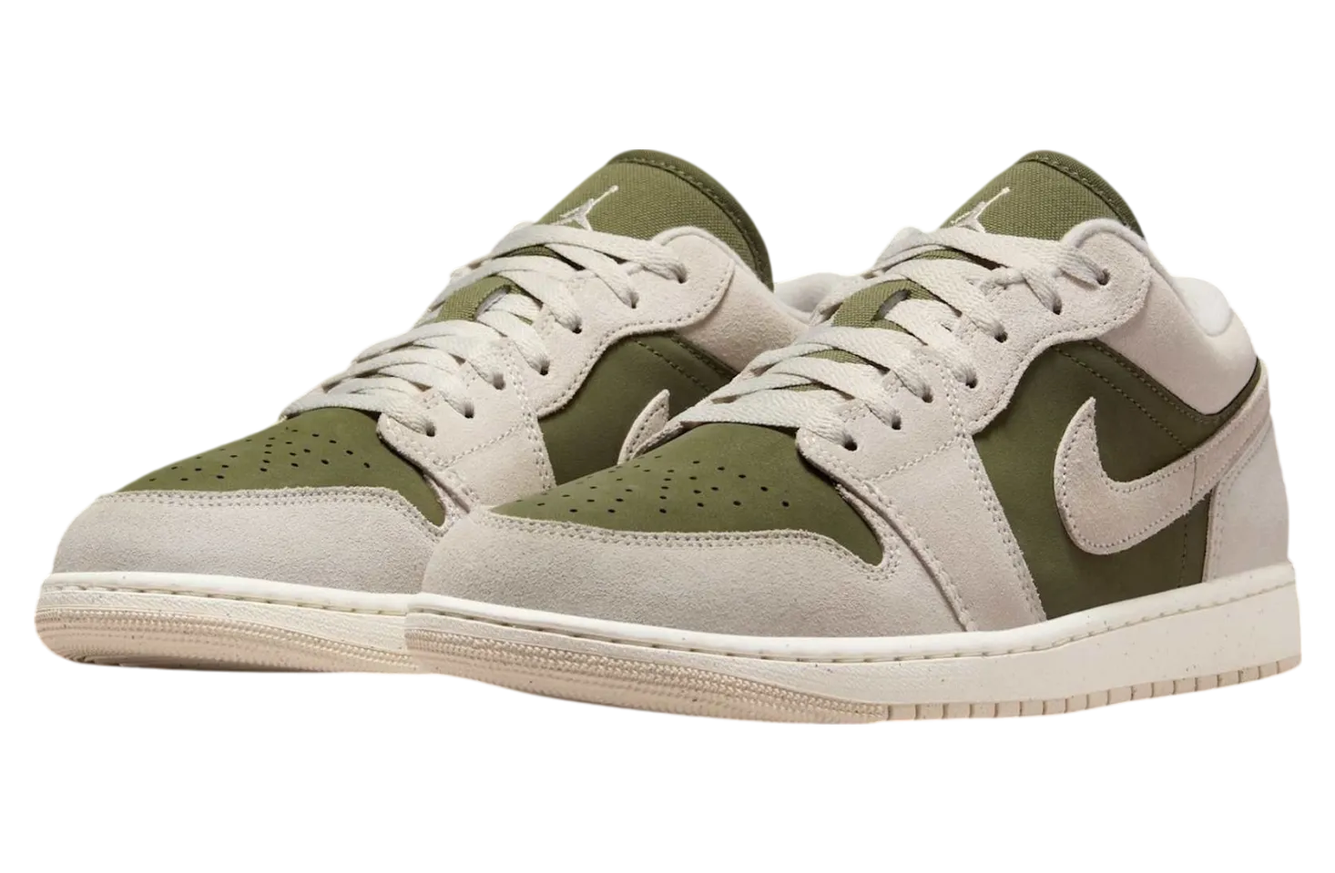 air jordan 1 low medium olive sail 1