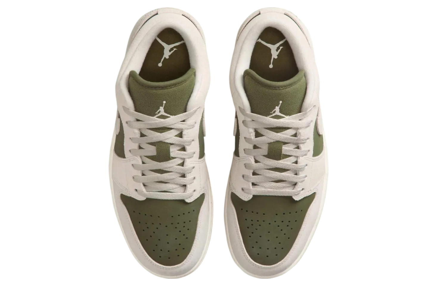 air jordan 1 low medium olive sail 4