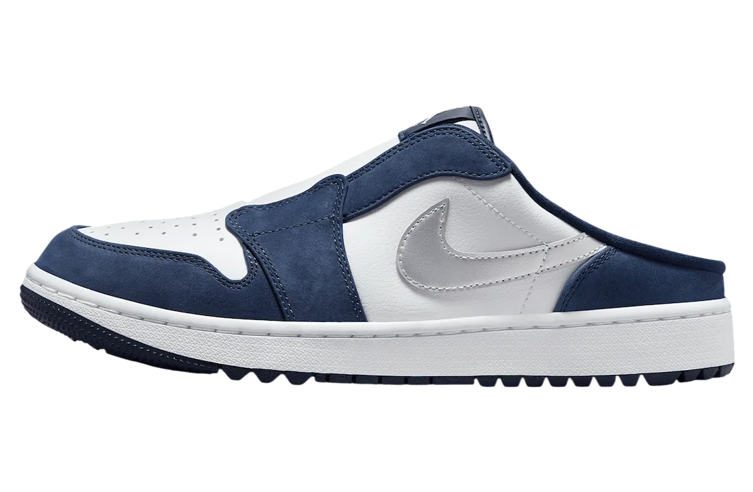 air jordan 1 low mule golf white midnight navy