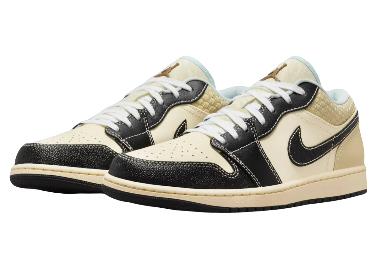 air jordan 1 low se coconut milk black 0