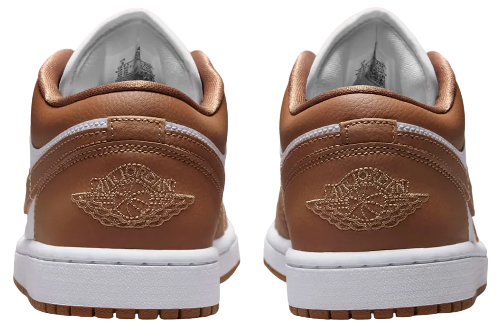 air jordan 1 low wmns white archaeo brown 3