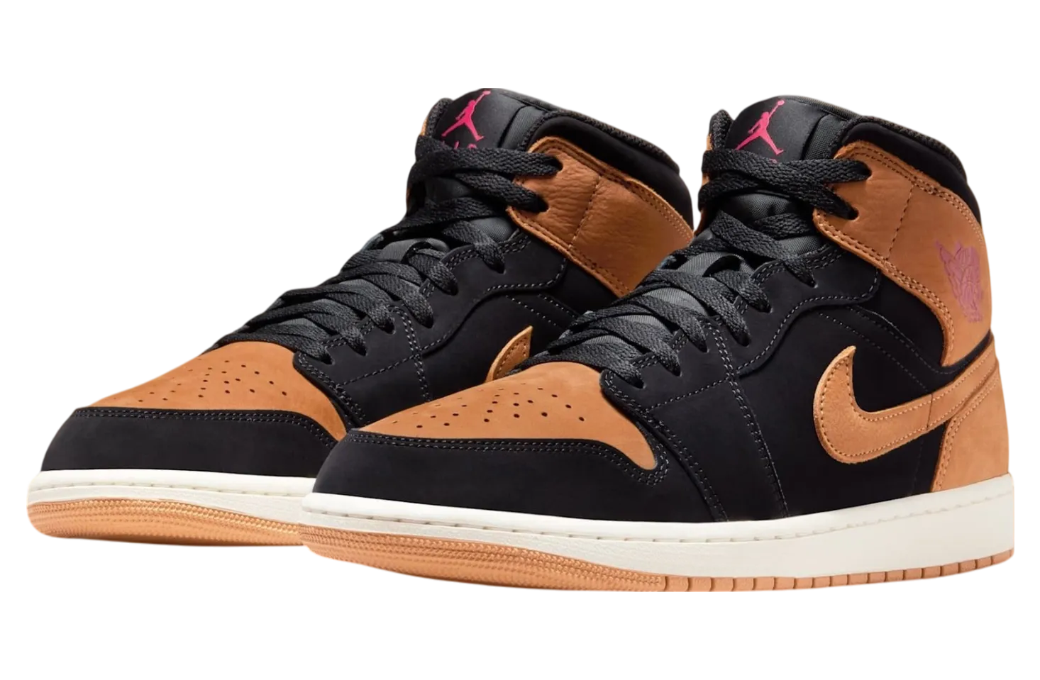 air jordan 1 mid black flax sail 0