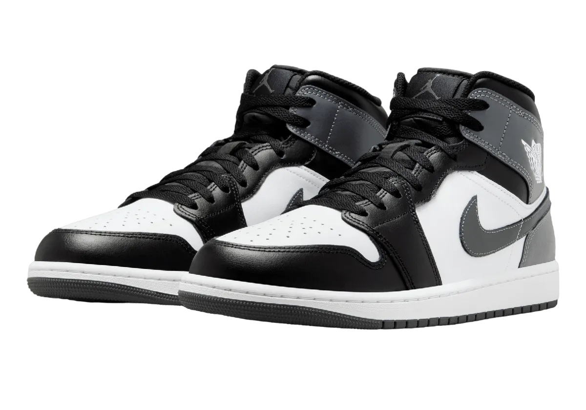 air jordan 1 mid black iron grey 0