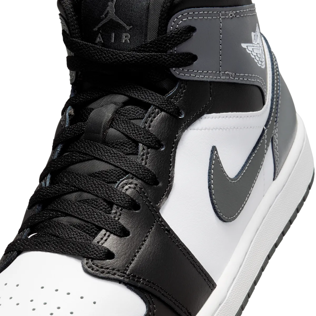 air jordan 1 mid black iron grey 5