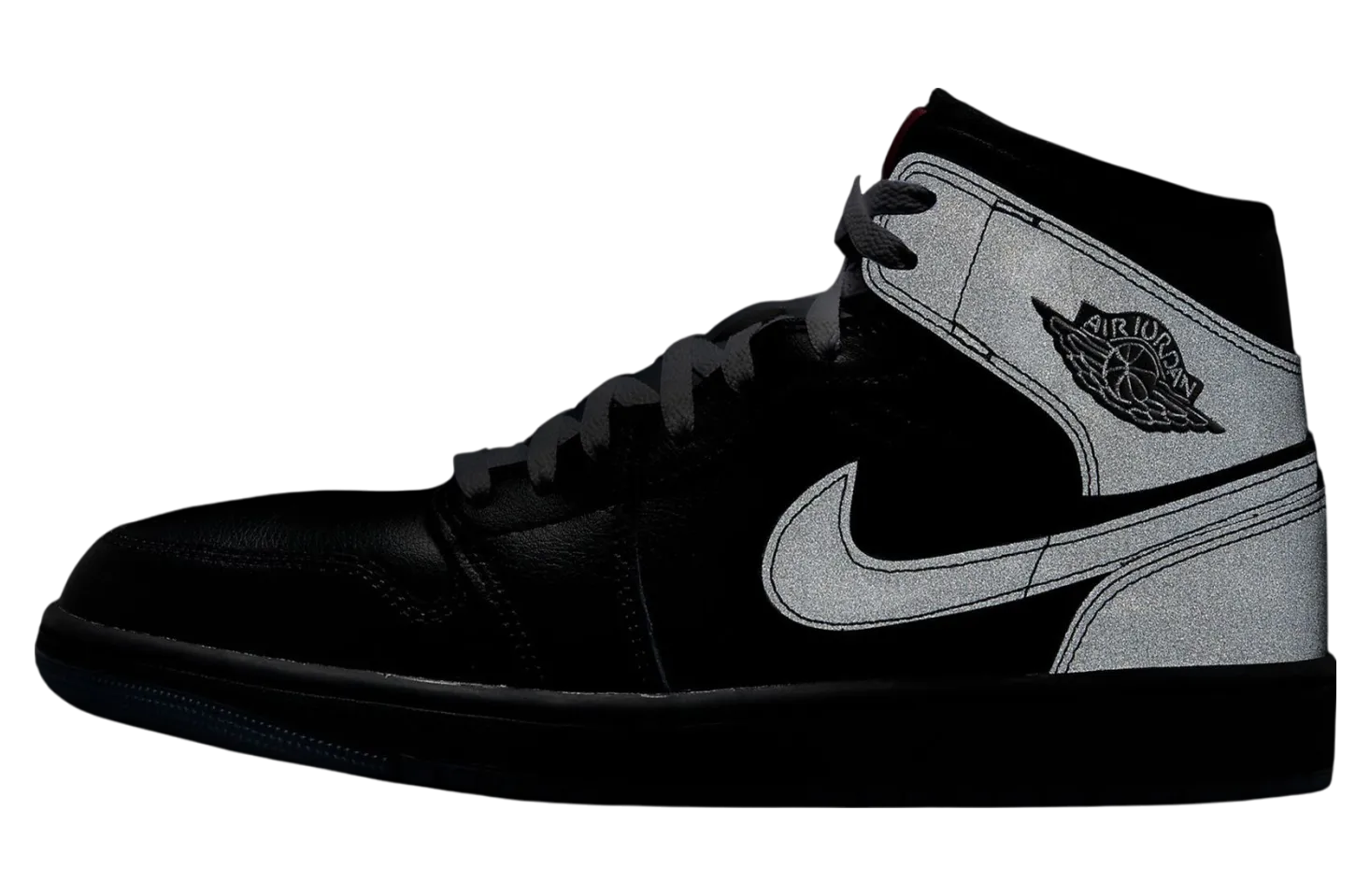 air jordan 1 mid black metallic 5