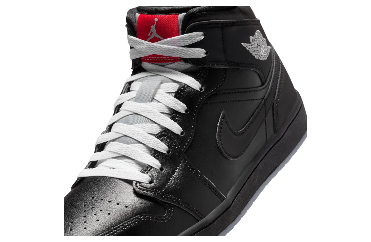 air jordan 1 mid black metallic 6